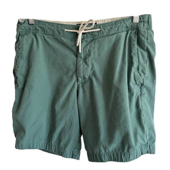 Abercrombie & Fitch Green 100% Cotton Shorts, Drawstring Waist, Size M - Picture 1 of 5